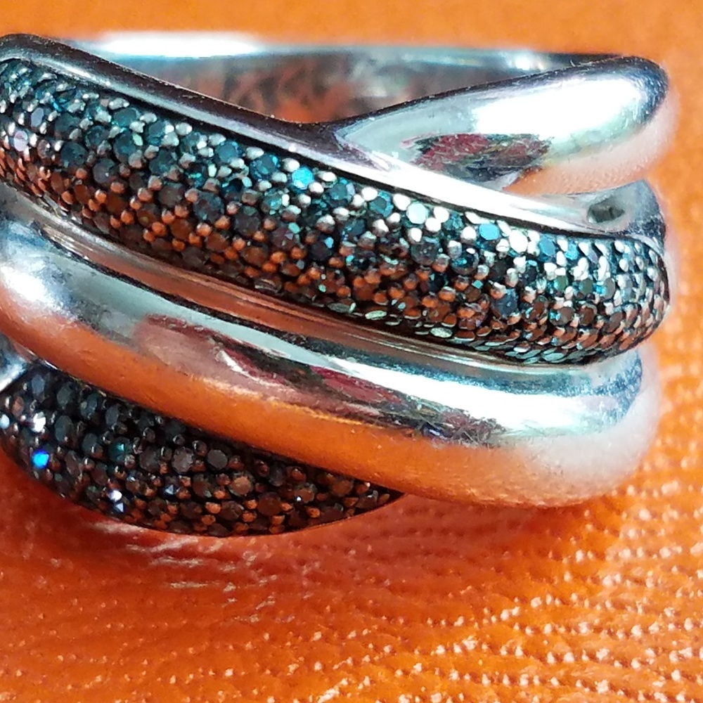 J S sterling silver ring